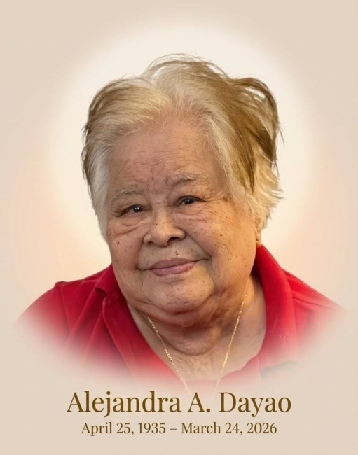 Avis de décès de Alejandra Astilla Dayao