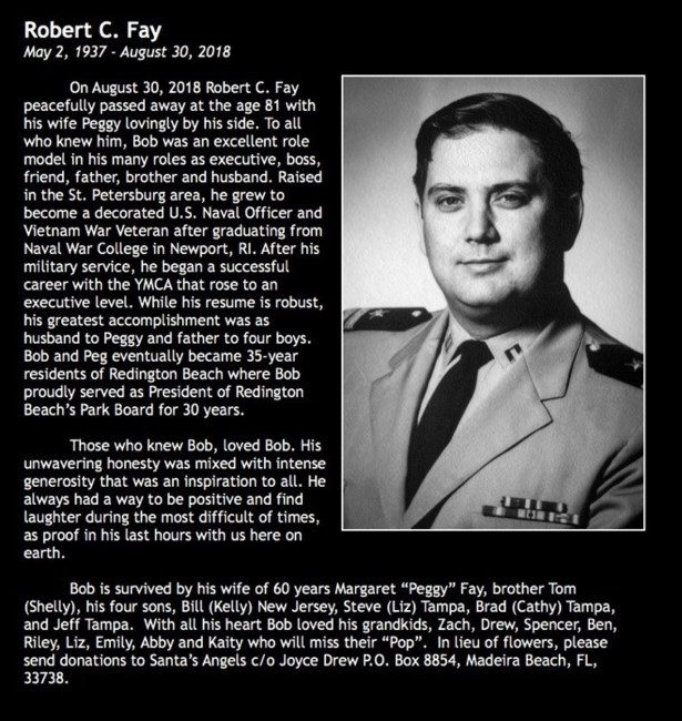 Obituary of Robert C Fay