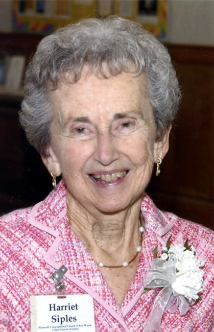 Obituary of Harriet Louise Siples