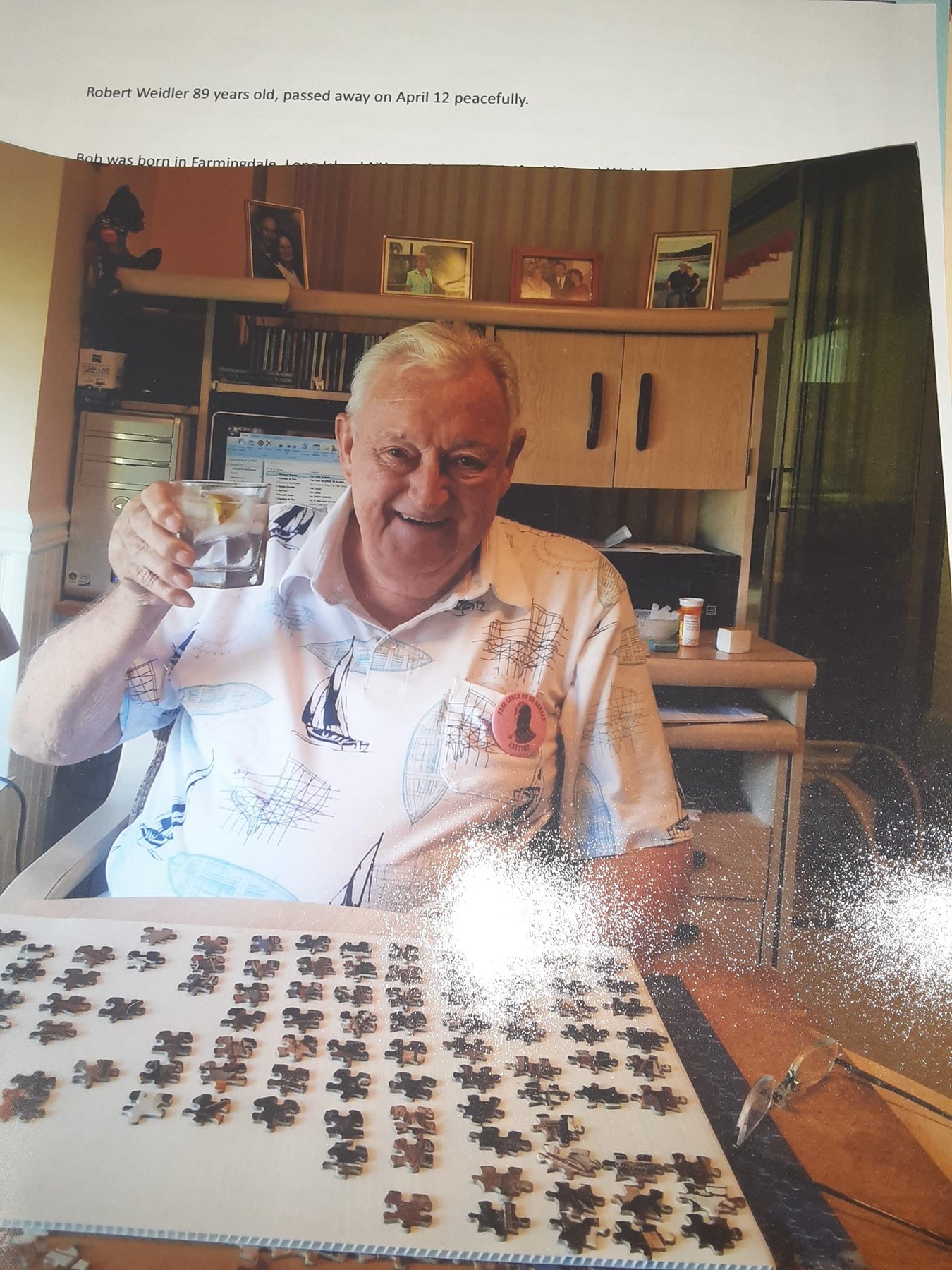 Obituary of Robert William Weidler