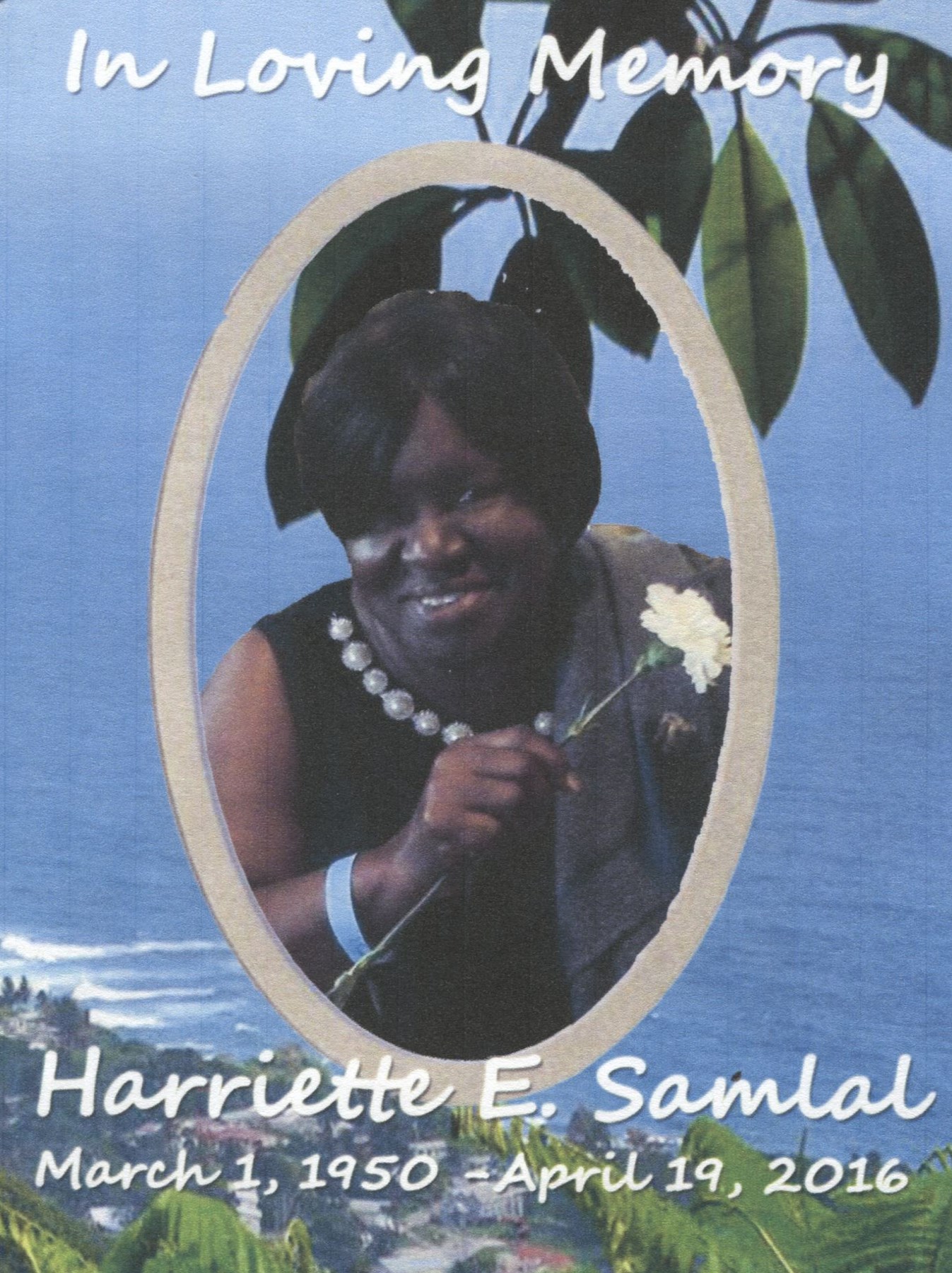 Obituary of Harriette Elaine Samlal