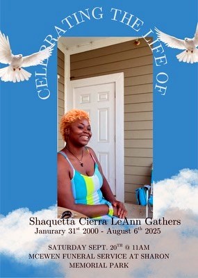 Avis de décès de Shaquetta Ciearra  LeAnn Gathers