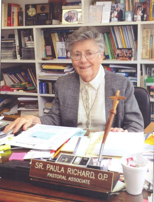 Obituary of Sister Paula Richard O. P.