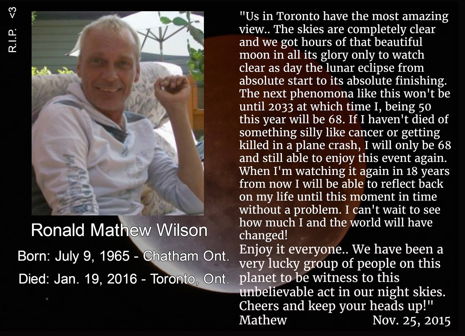 Ronald Wilson Obituary Toronto, ON