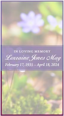 Avis de décès de Lorraine Jones May