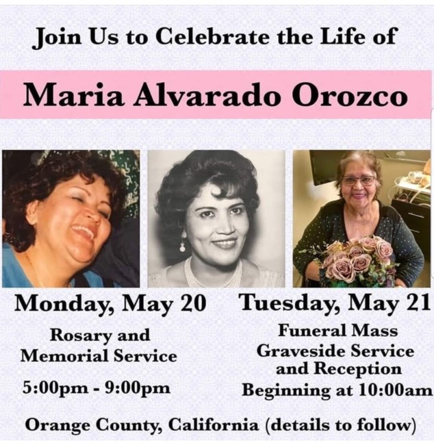 Maria Orozco Obituary Santa Ana Ca