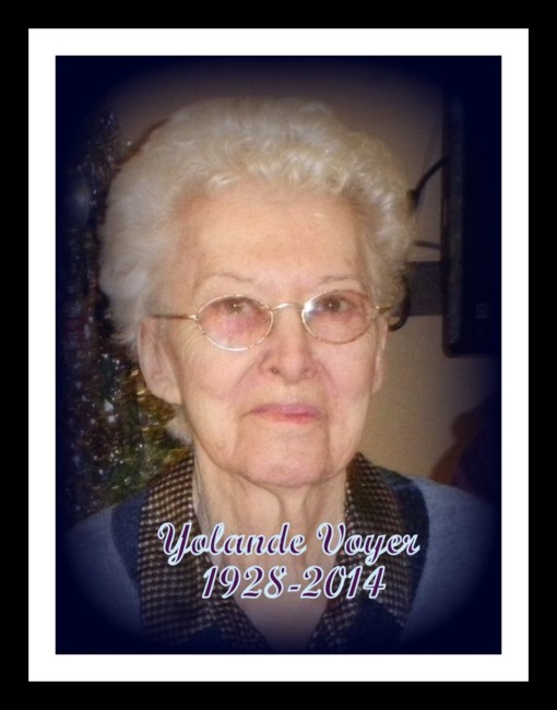 Avis de décès de Mme Yolande Voyer