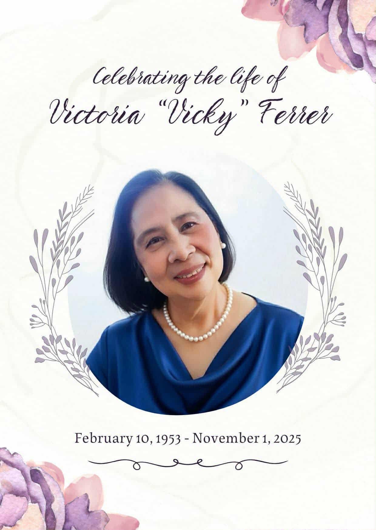 Obituario de Victoria C. Ferrer