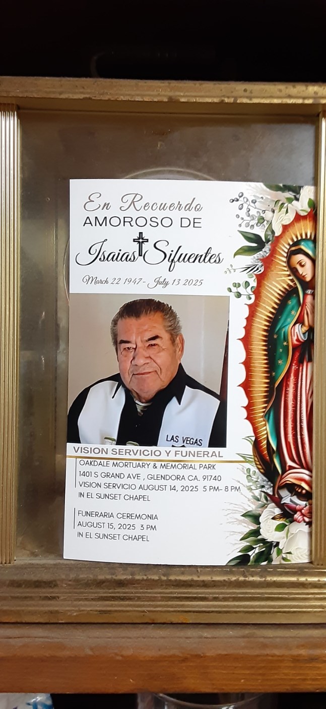 Obituary of Isaias Sifuentes