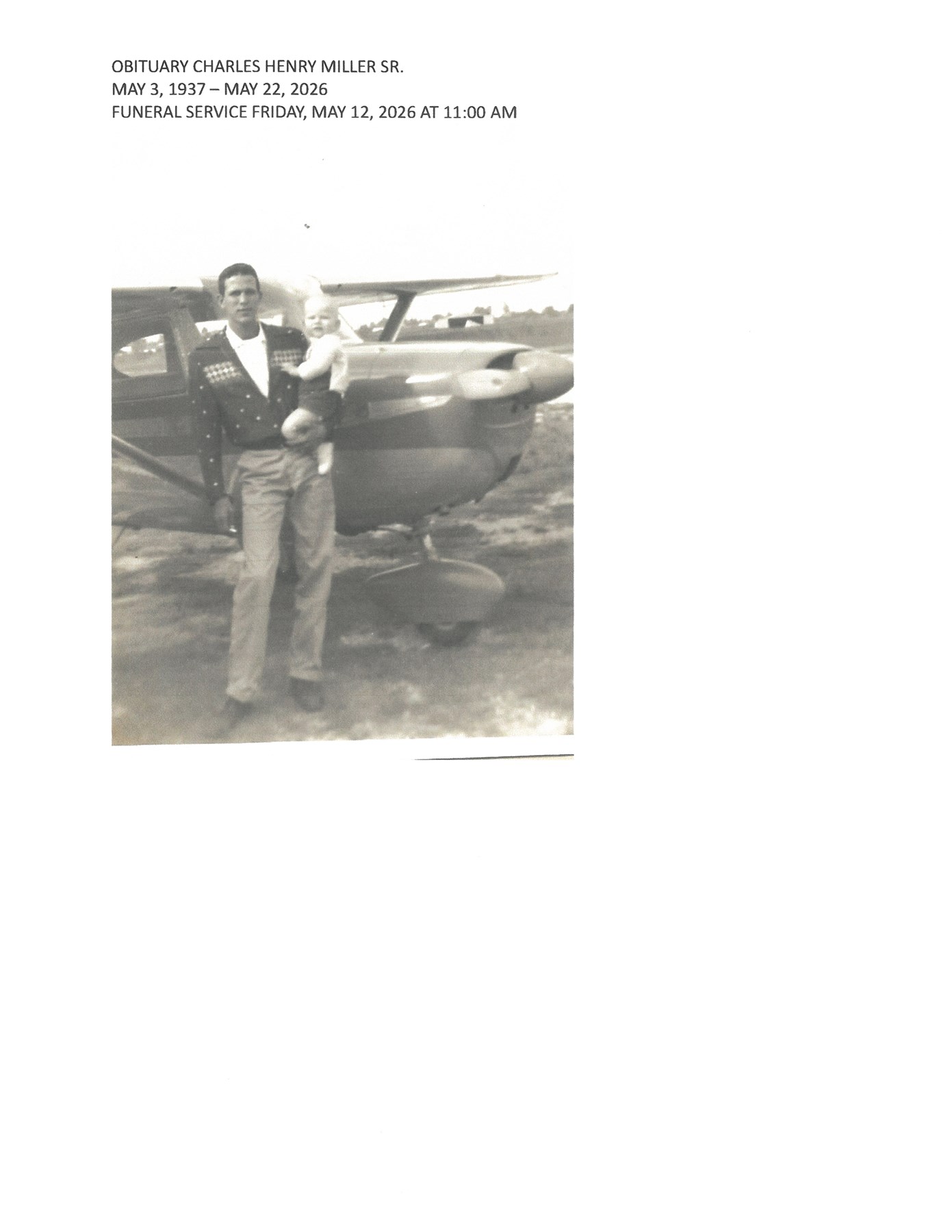 Obituary of Charles Henry Miller Sr.