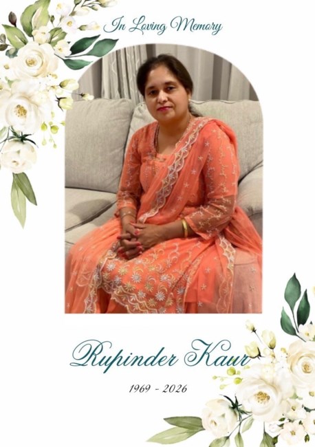Avis de décès de Rupinder Kaur