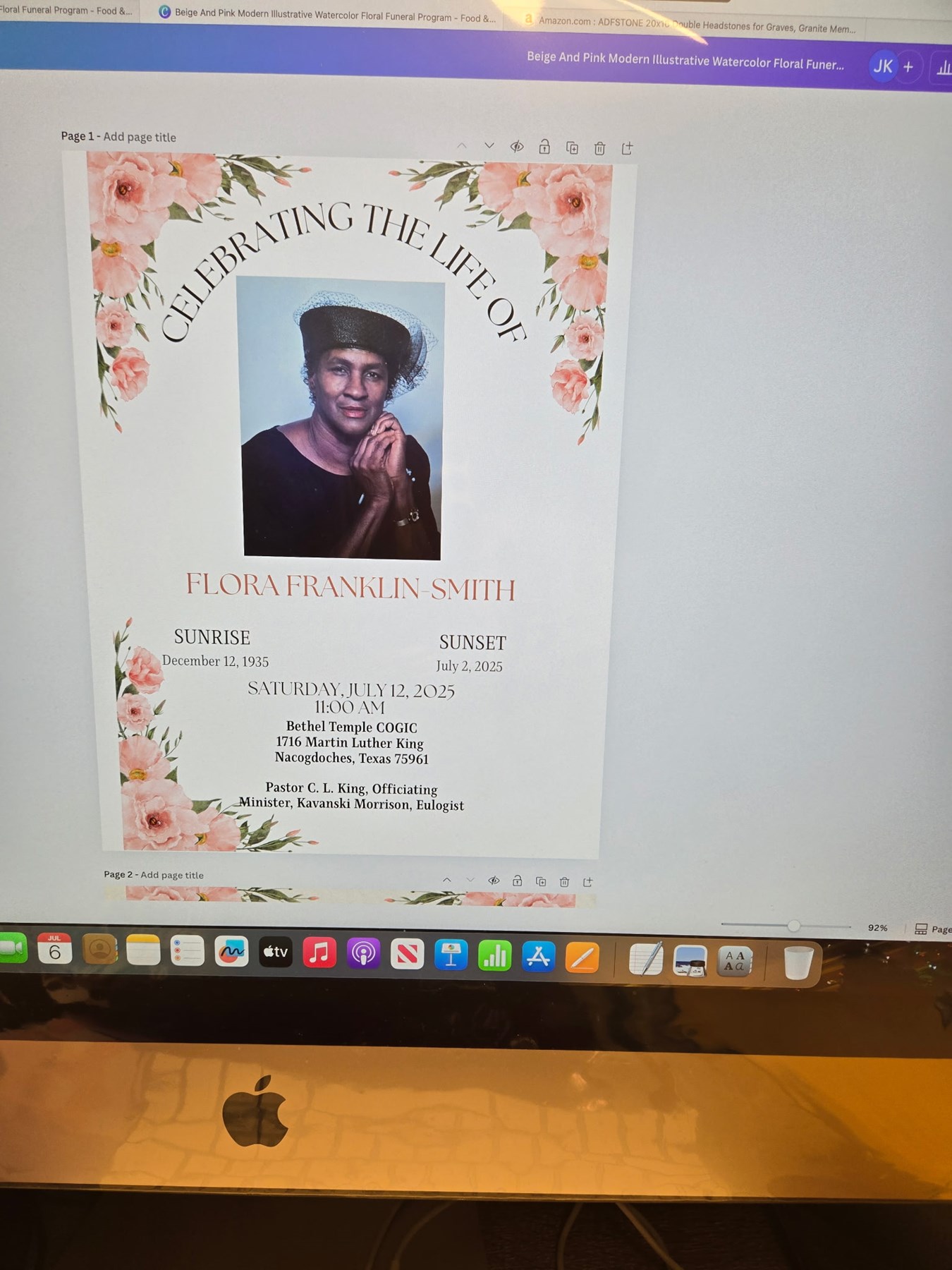 Obituary of Flora Lee Smith