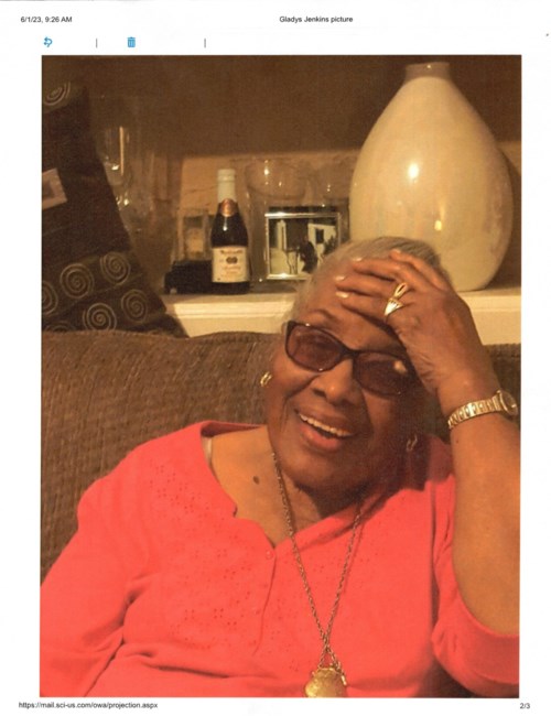 Obituary of Gladys Jenkins