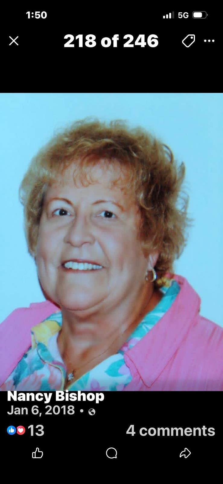 Obituary of Nancy Lou Bishop