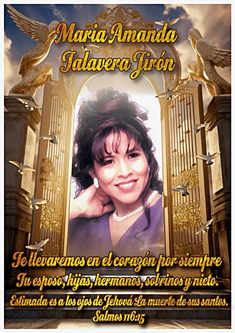 Obituary of Maria Amanda Jiron