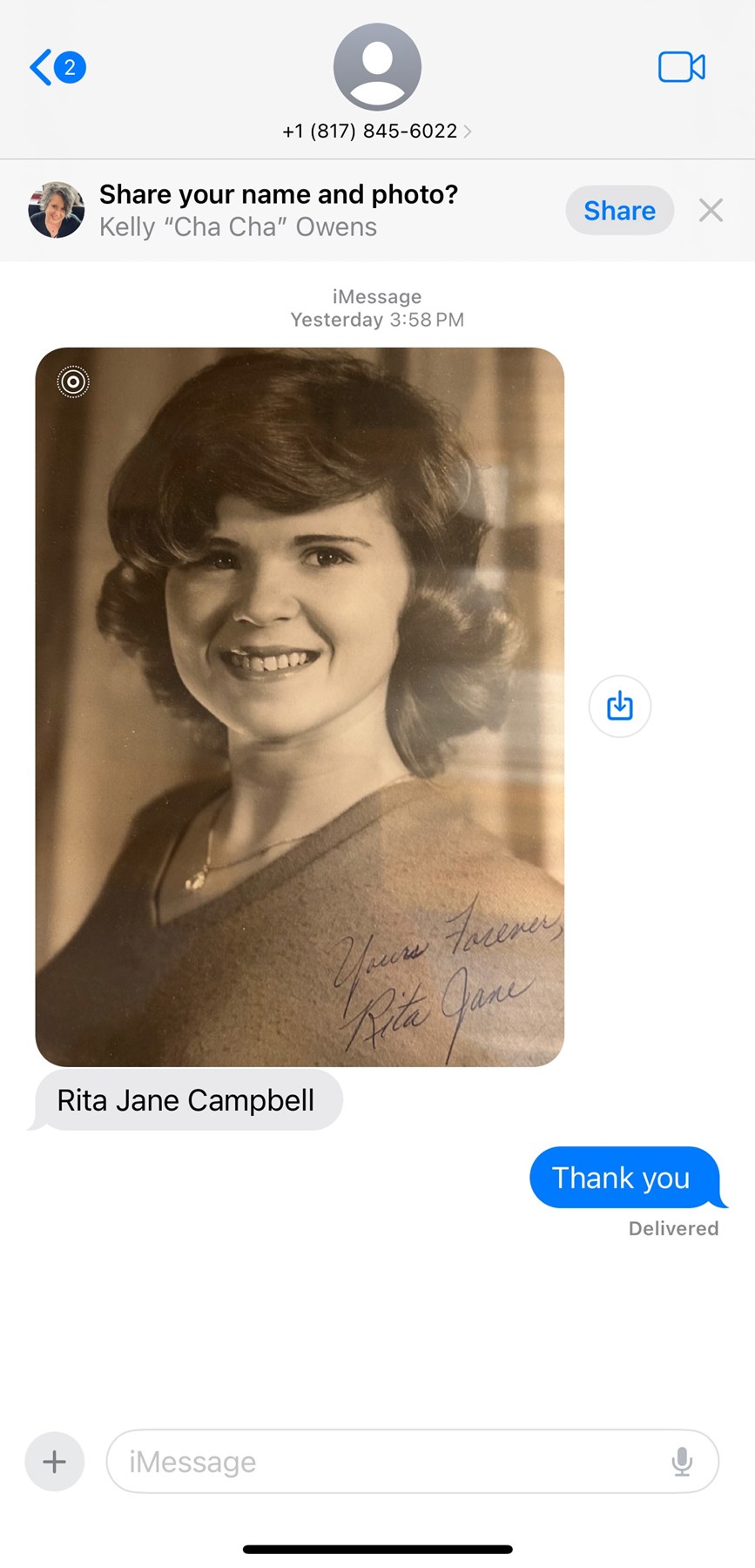 Obituary of Rita Campbell