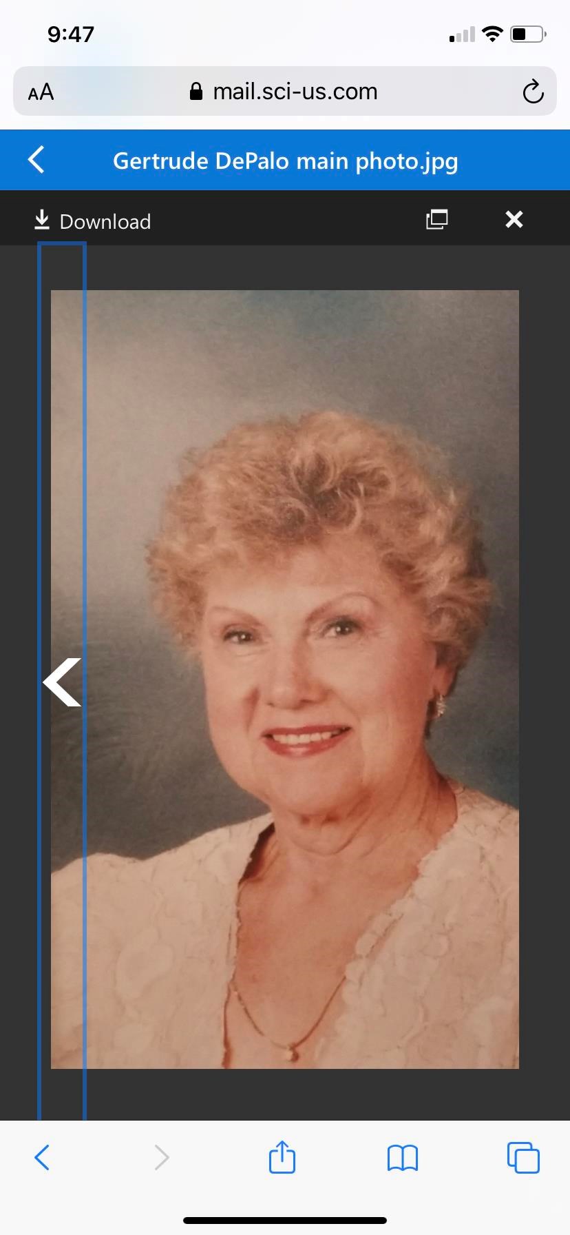 Obituary of Gertrude Marie DePalo