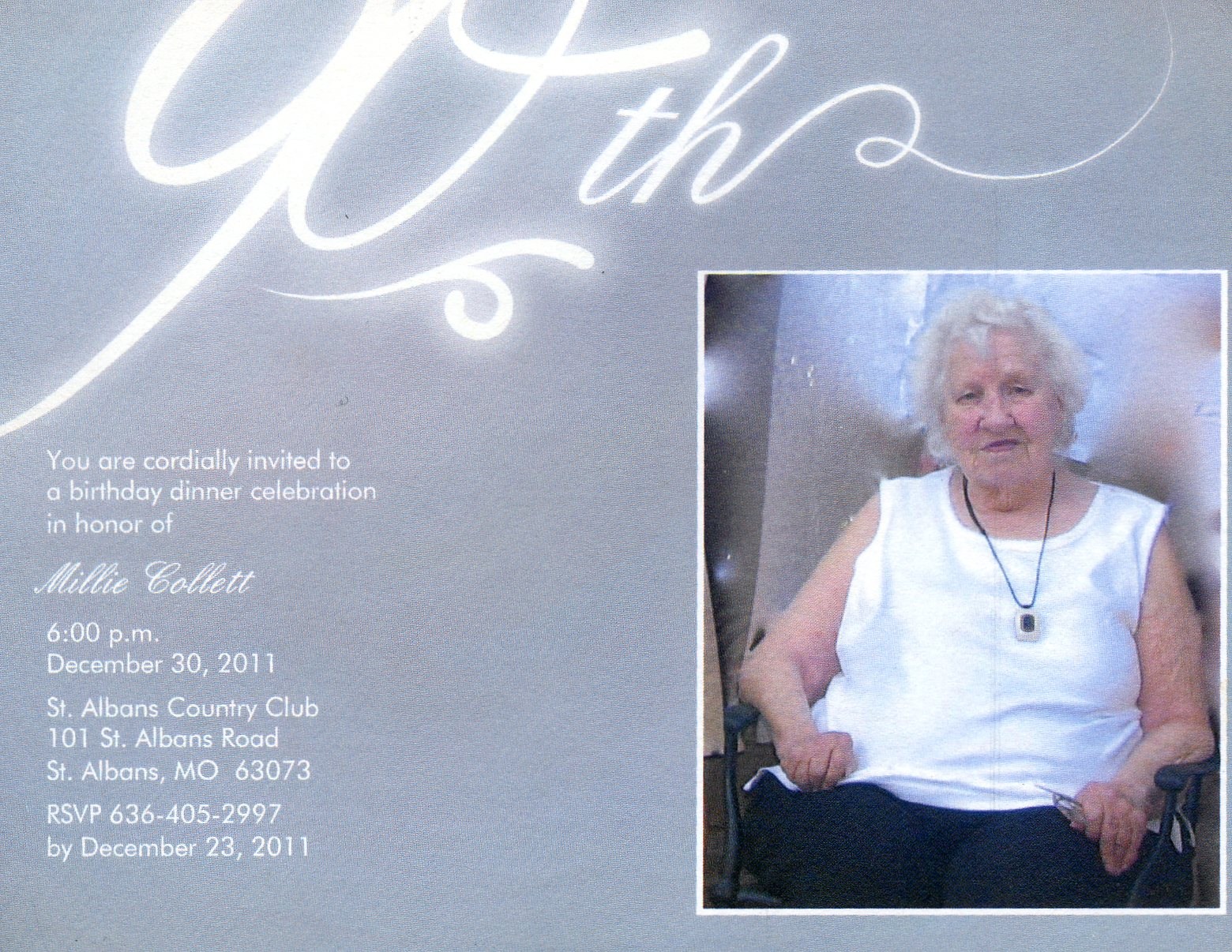 Avis de décès de Mildred Mabel Collett