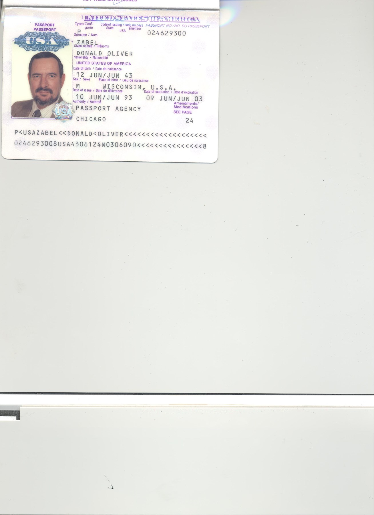 Obituary of Donald Oliver Zabel