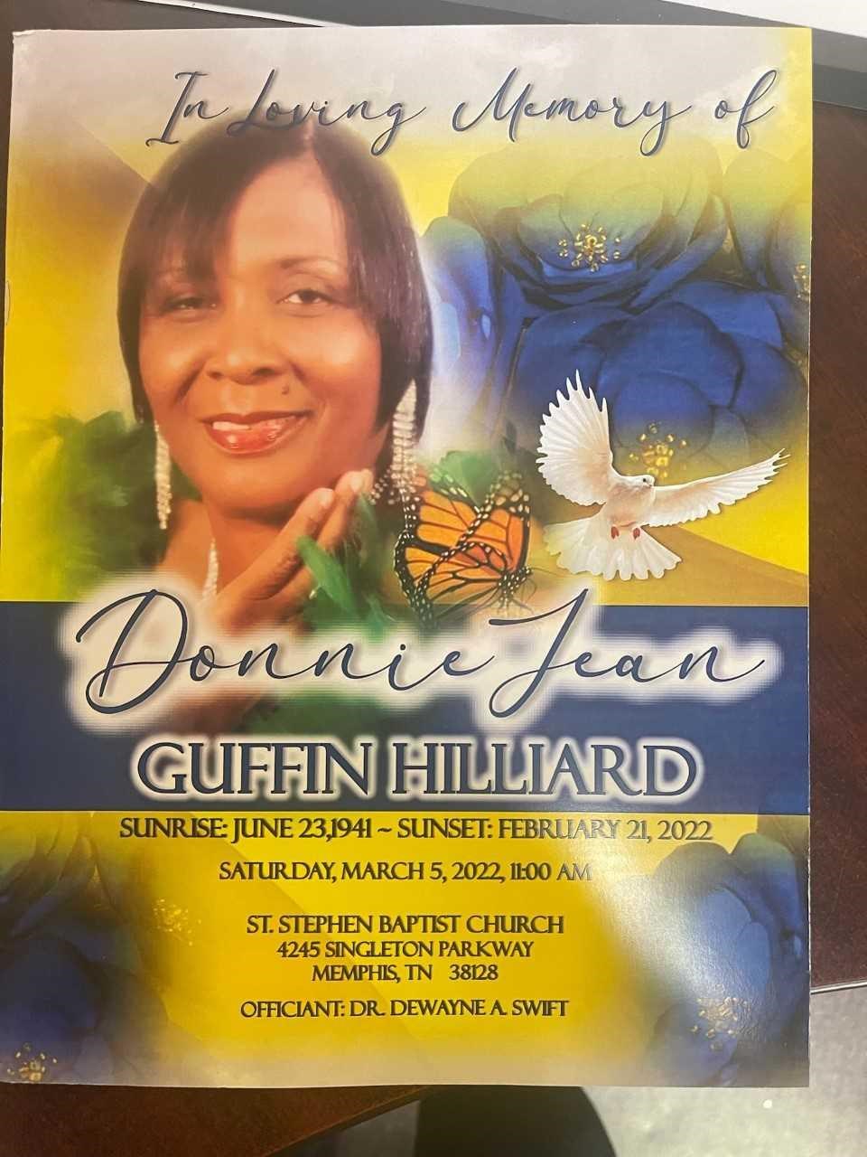 Obituary of Donnie Jean Hilliard