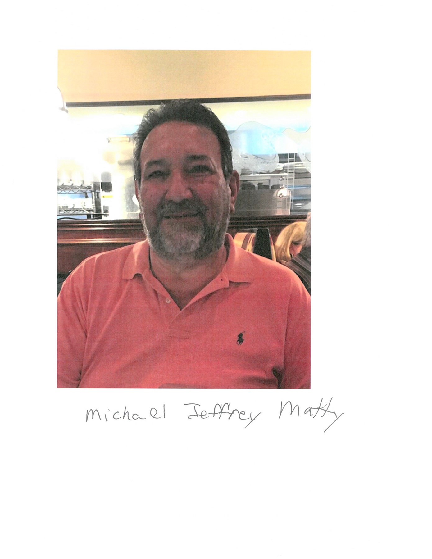 Obituary of Michael Jeffrey Matty