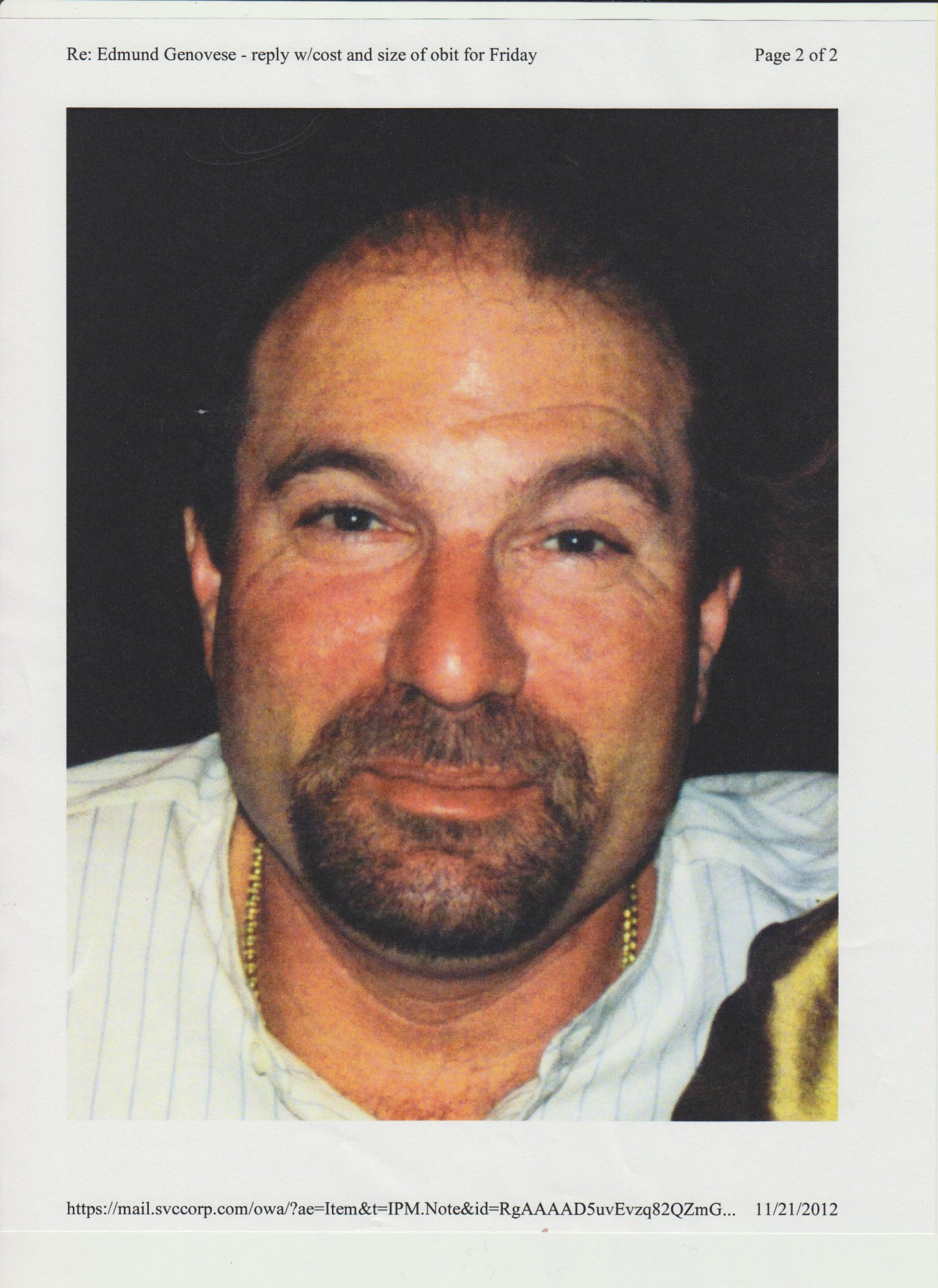 Obituario de Edmund Joseph Genovese