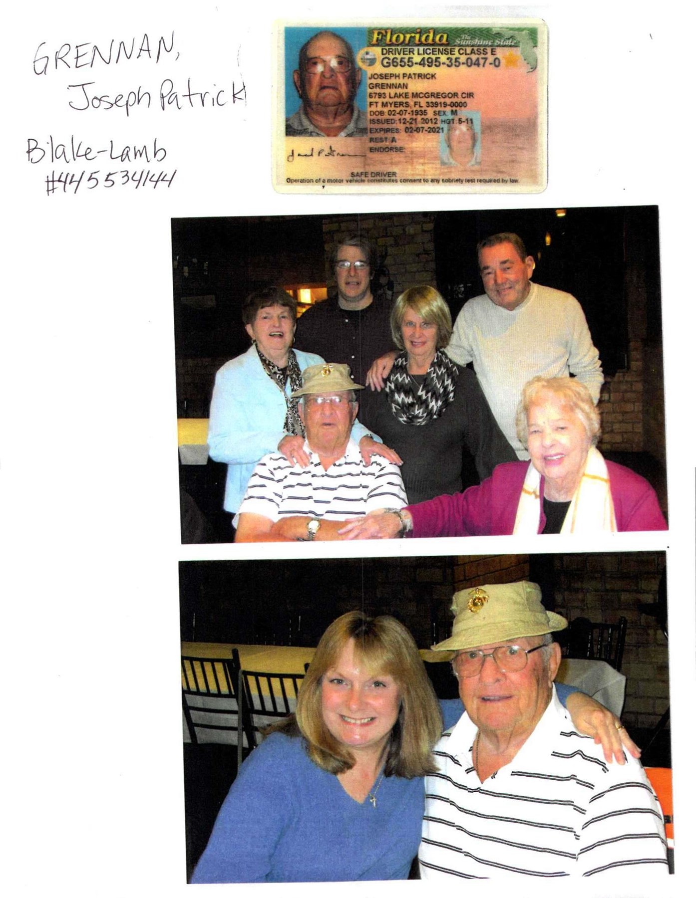 Obituary of Joseph Patrick Grennan