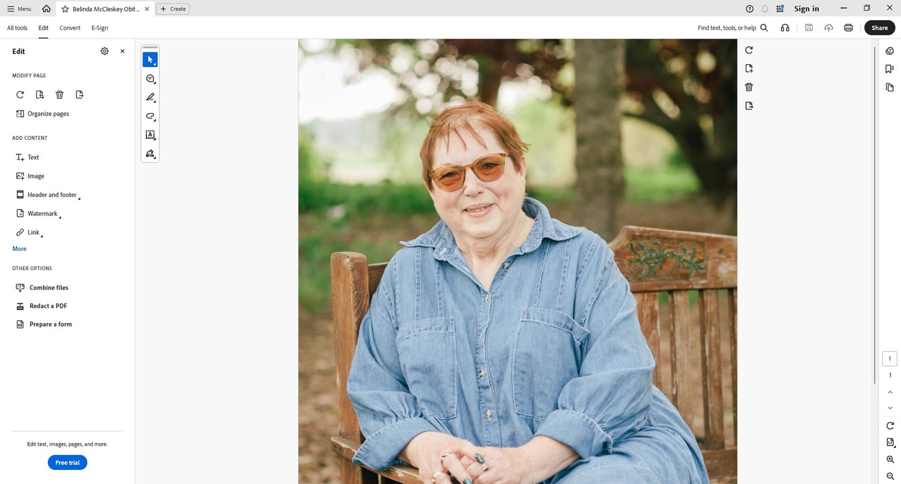 Obituary of Belinda Colleen McCleskey