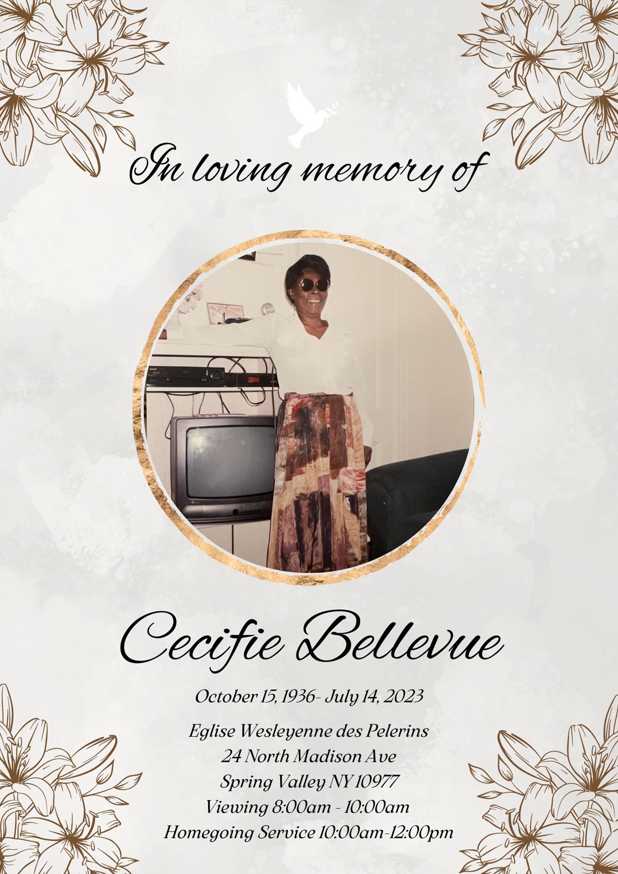 Obituary of Cecifie Bellevue