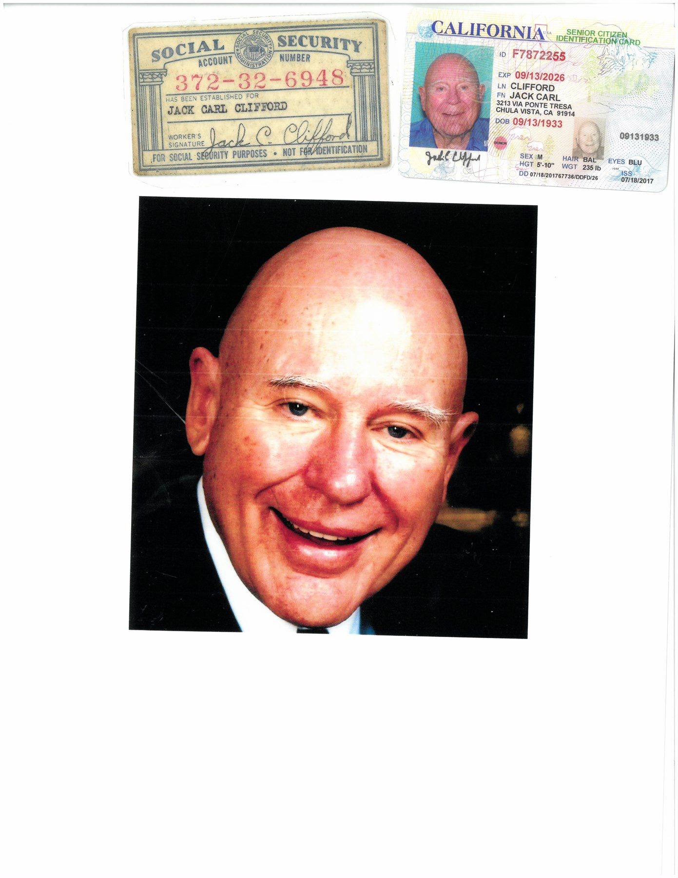 Obituary of Jack Carl Clifford