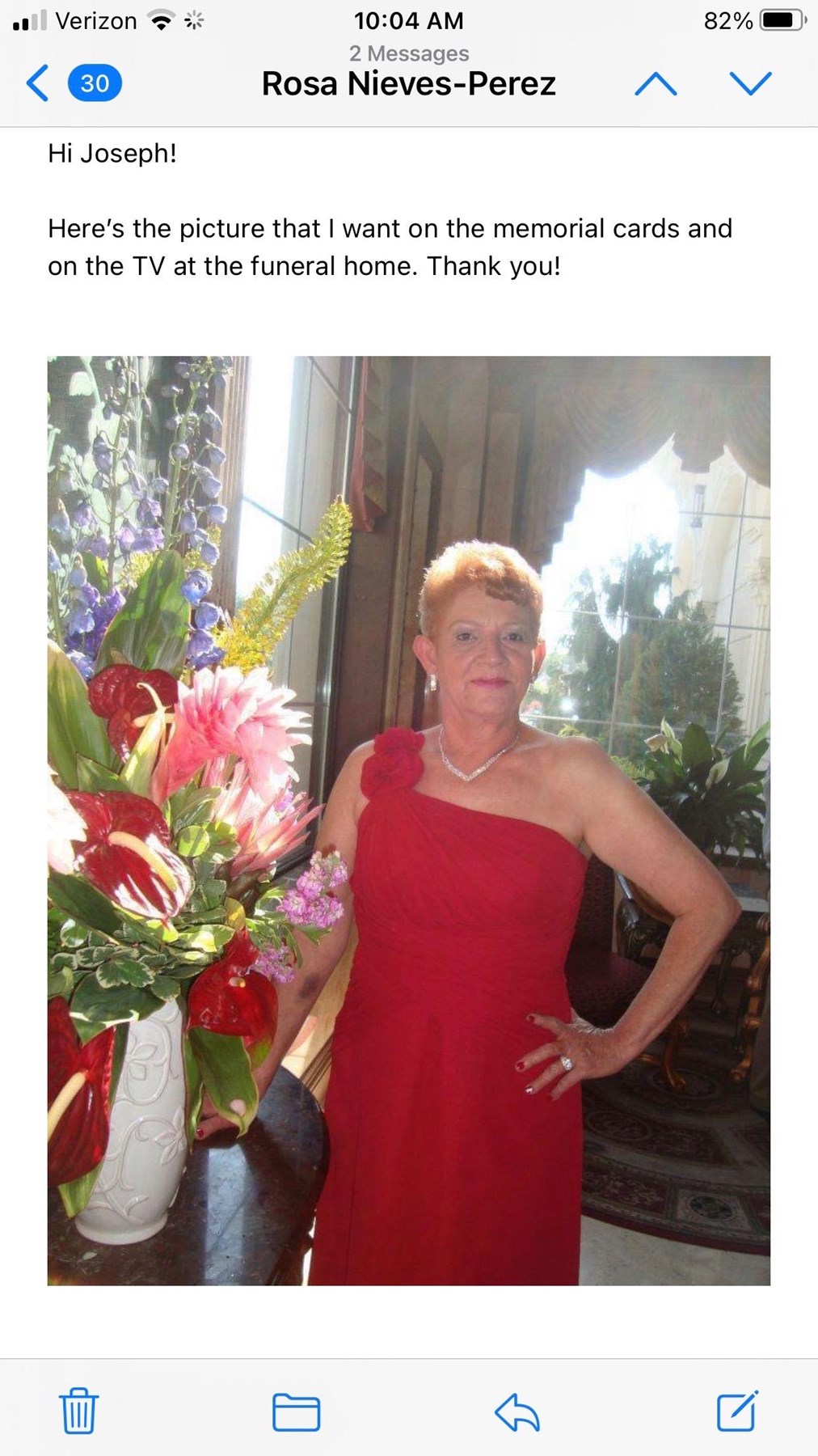 Obituary of Rosa Maria Nieves-Perez