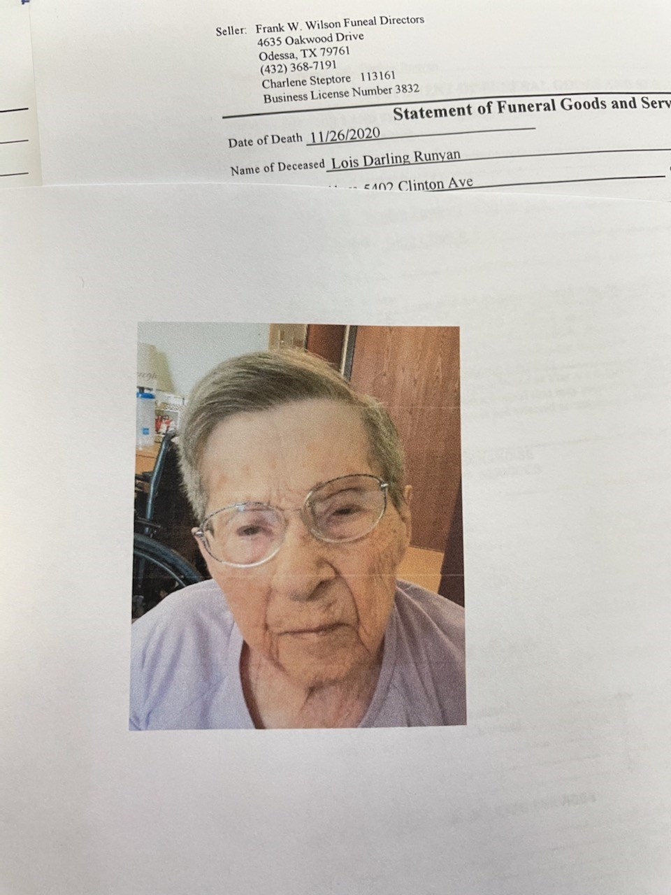 Obituary of Lois Darling Runyan