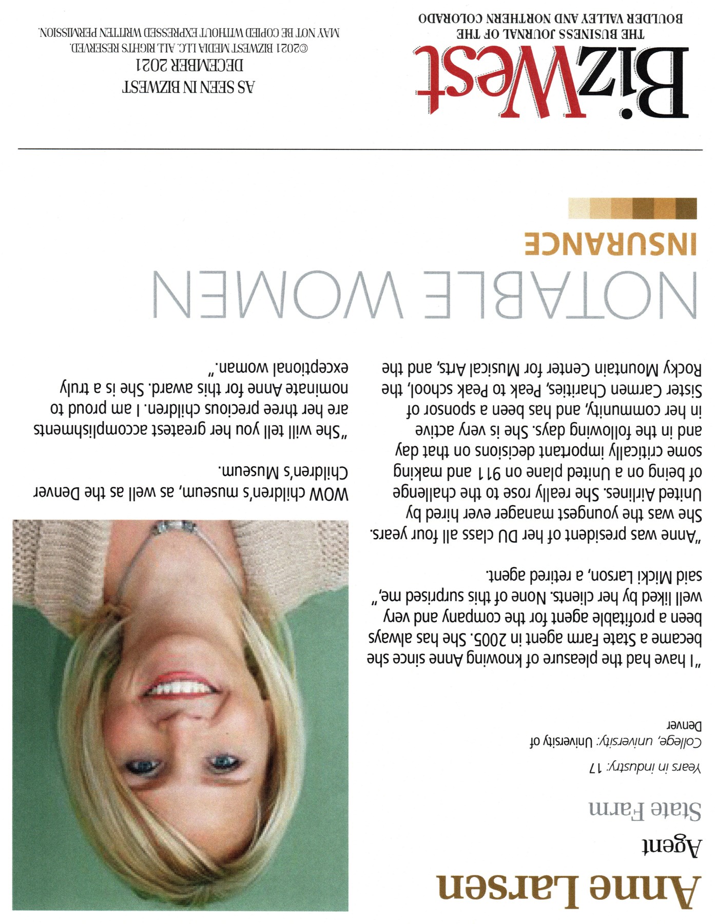 Obituary of Anne Miller Larsen