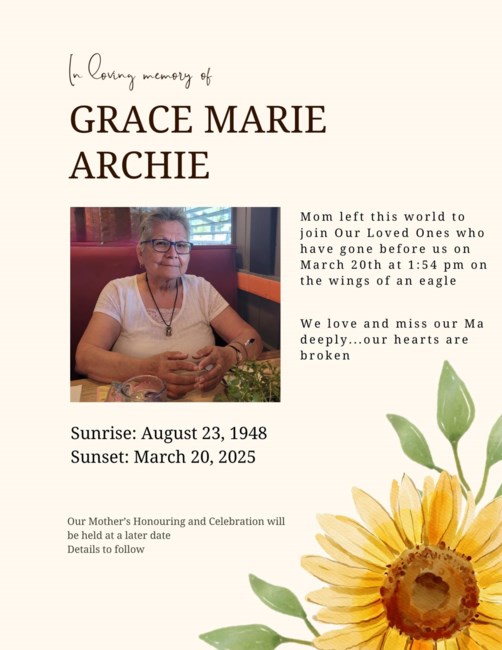 Obituary of Grace Marie Archie