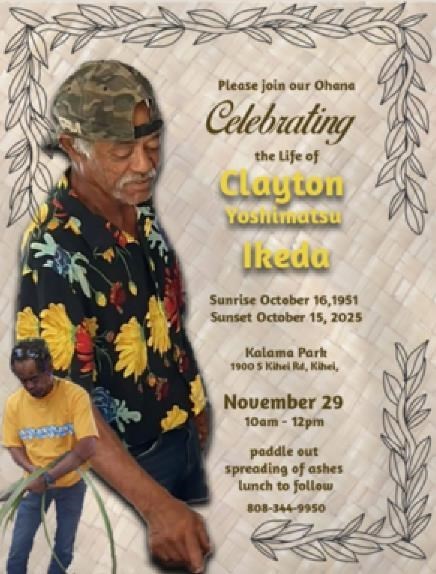 Obituary of Clayton Ikeda