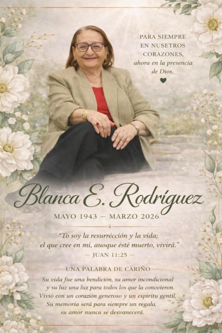 Obituary of Blanca Estela Rodriguez