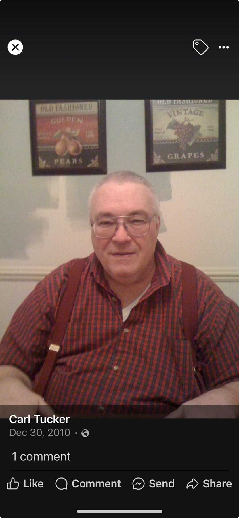 Avis de décès de Carl Alfred Tucker