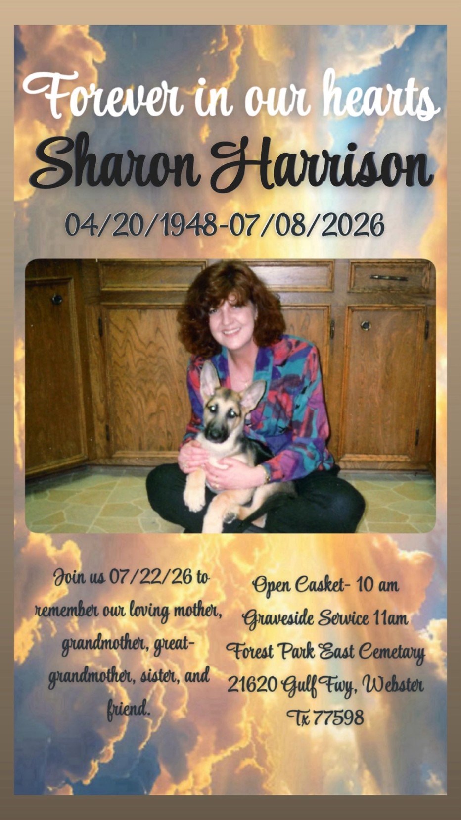 Obituary of Sharon Sue Harrison