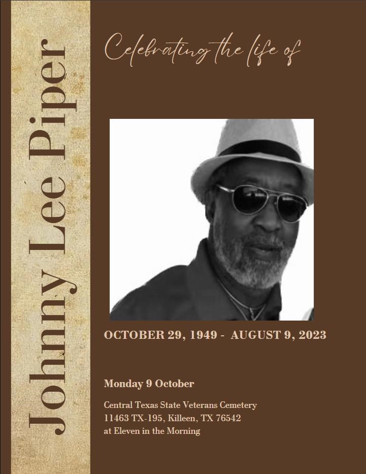 Obituary of Johnny Lee Piper