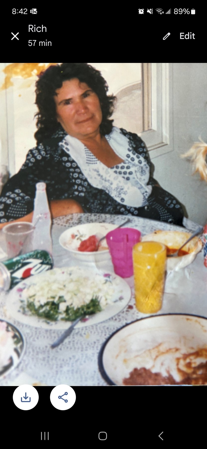 Obituary of San Juana Rangel Perez