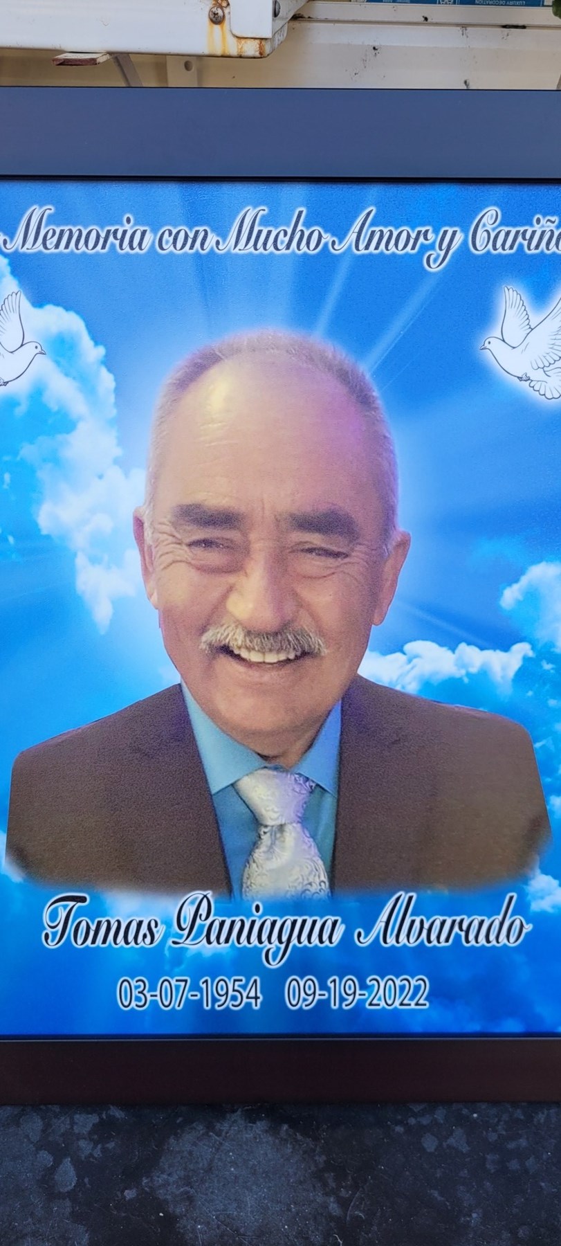 Obituary of Tomas Paniagua Alvarado