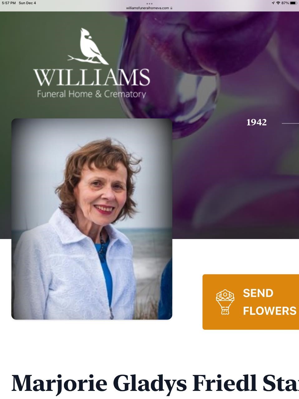 Obituary of Marjorie Stampolis