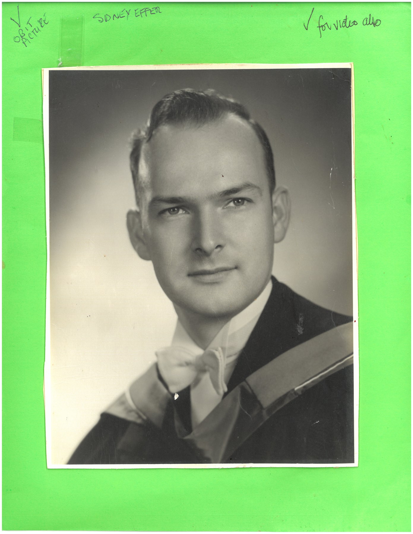 Obituary of Sidney Bramwell Effer