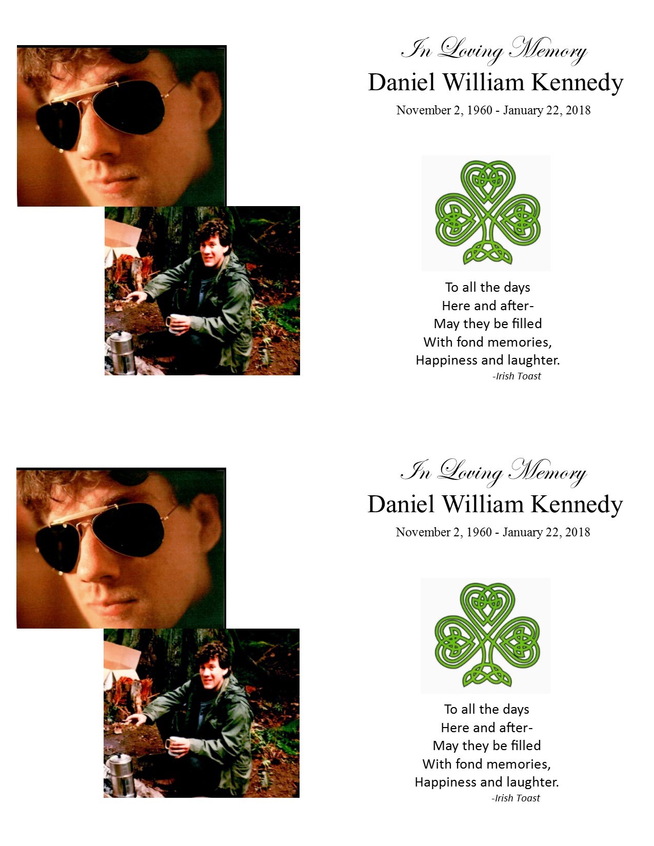 Obituary of Daniel William Kennedy