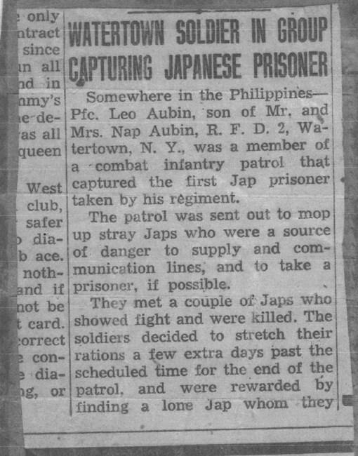 Obituary of Leo Joseph Aubin Sr.