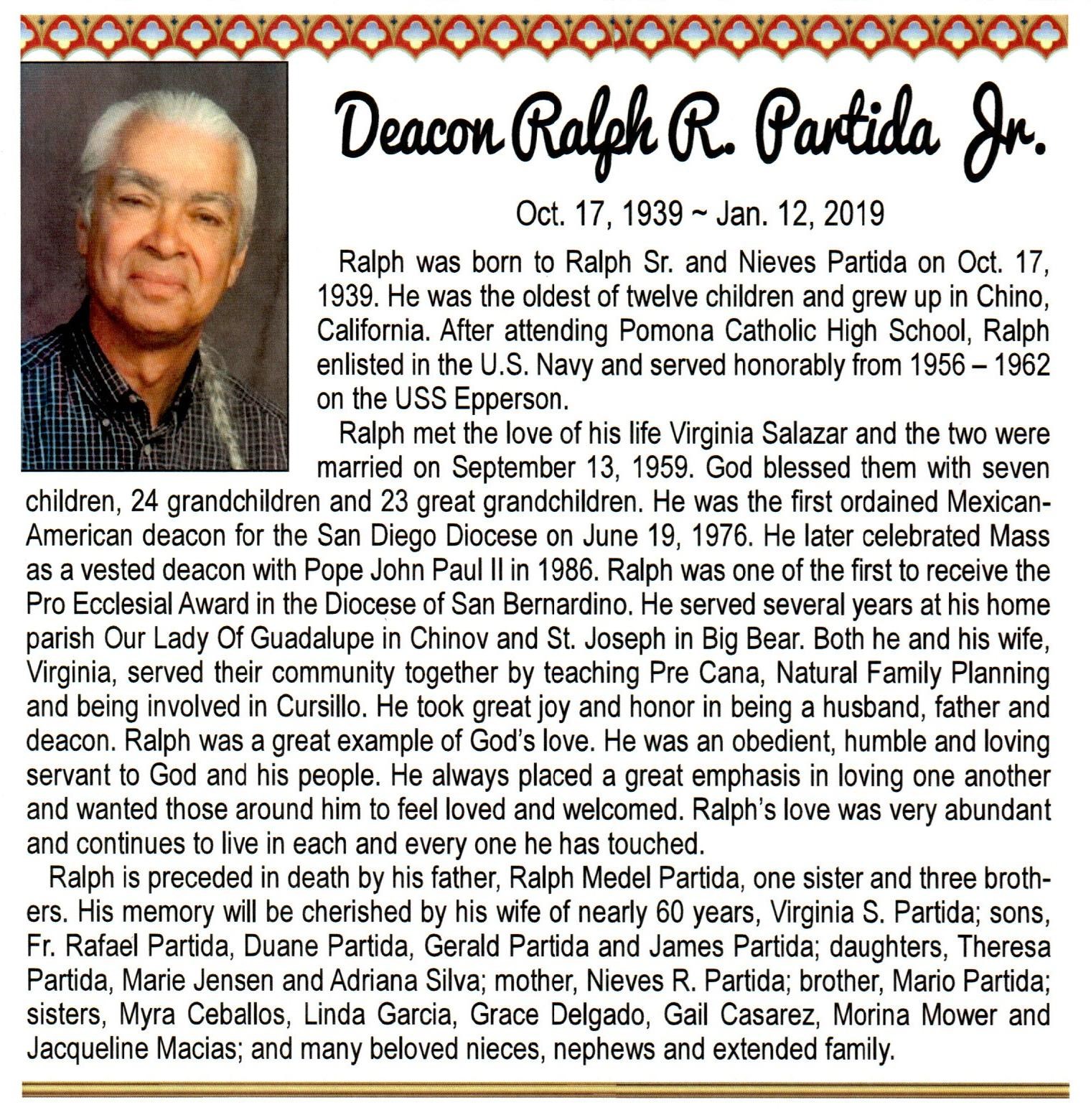 Obituary of Ralph Rodriguez Partida Jr.