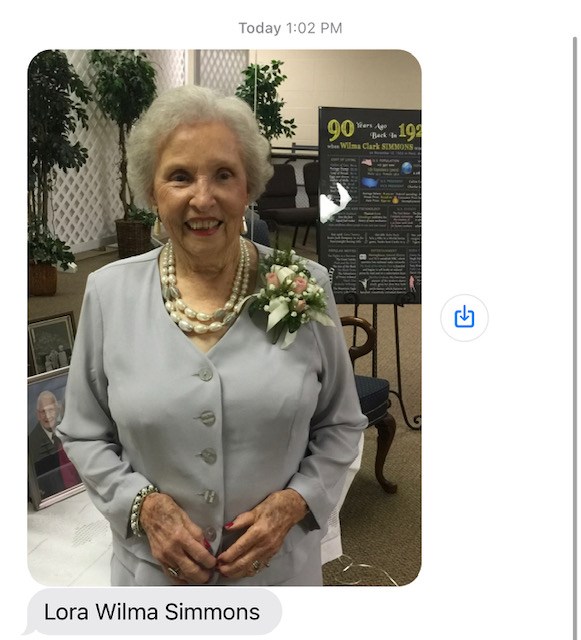 Obituary of Lora Wilma Simmons