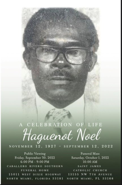 Obituary of Haguenot Noel