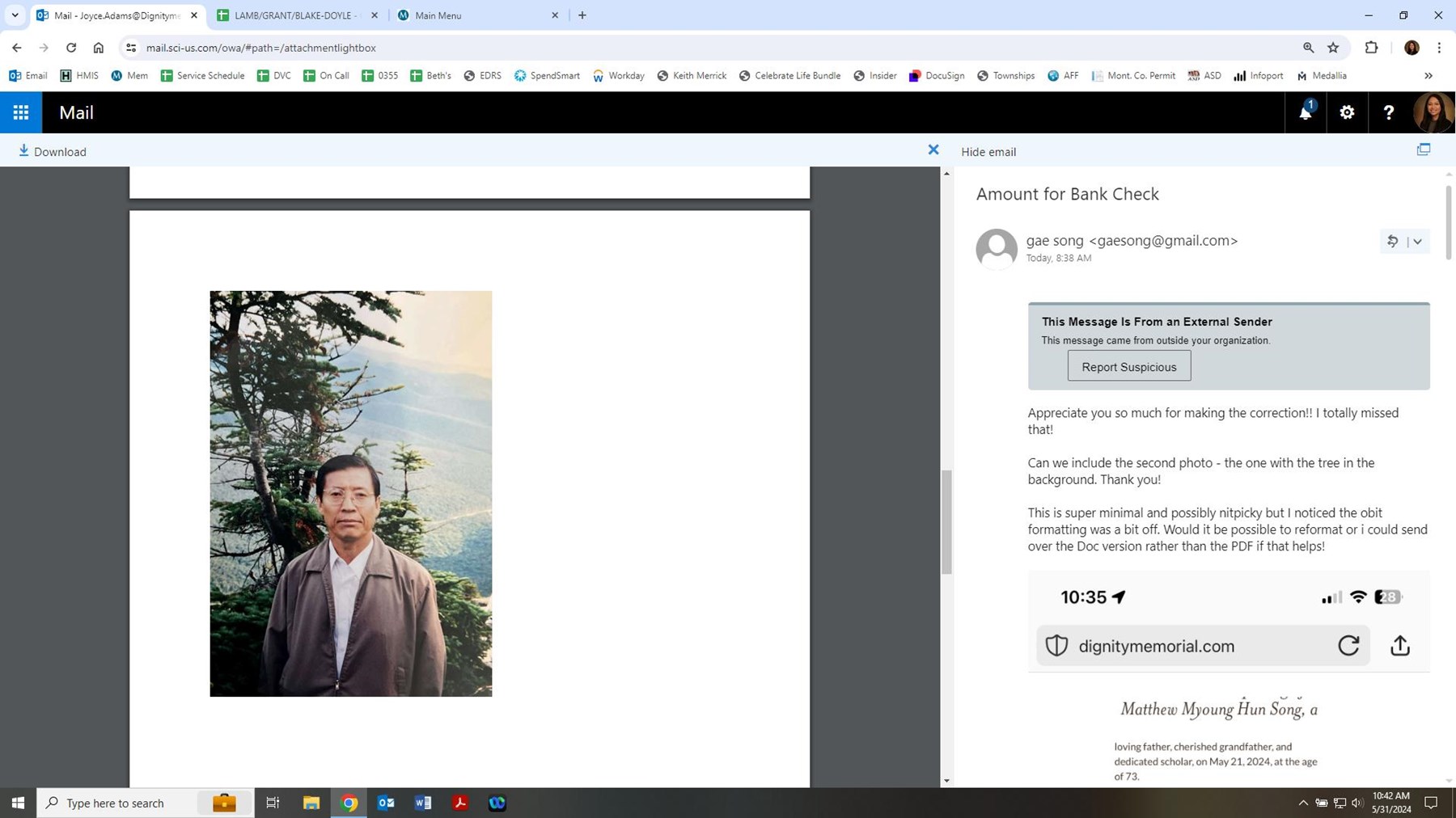 Obituary of Matthew Myoung Song