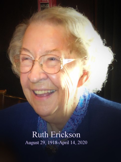 Obituary of Ruth H Erickson